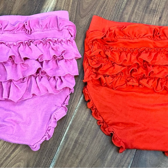 Posh Peanut Bloomers with ruffles, pink & red, 18-24 months - Picture 2 of 4